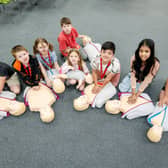 The mini medics course welcomed 13 Amazon employees and their children
