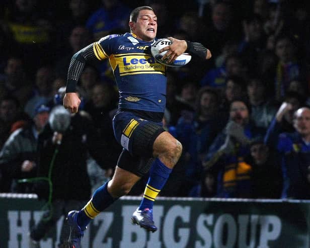 A spectacular long-range interception try scored by Ryan Hall in Leeds Rhinos' 2012 World Club Challenge win against ManlySea Eagles at Headingley.