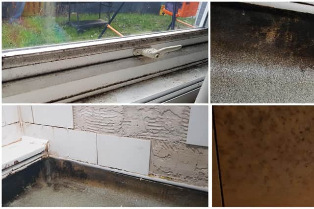The mum-of-three says she has been dealing with mould in the property since 2016.