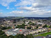 Overhead view of Halifax and surrounding moors