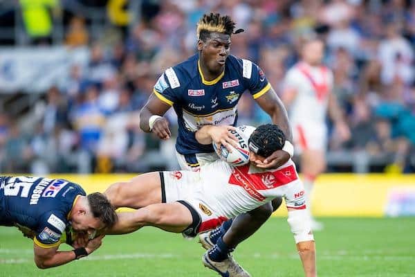 The YEP Jury were impressed with Justin Sangare's performance against Saints. Picture by Allan McKenzie/SWpix.com.