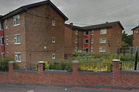 The flat on Peacock Close was raided by police.