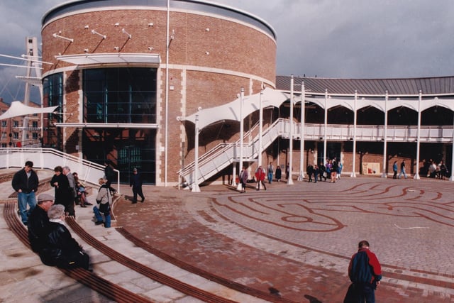 The circular structure of Tetley's Brewery Wharf Museum opened on March 19, 1994.