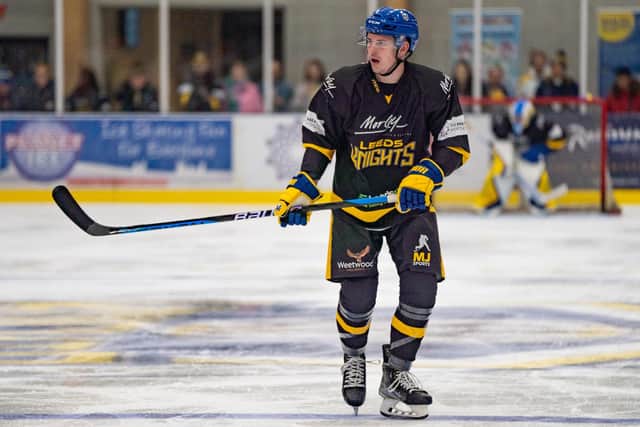 BACK FOR MORE: Jordan Griffin returns for a third season with Leeds Knights, looking to build on an impressive 2022-23 with the team. Picture courtesy of Oliver Portamento