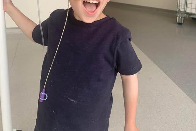 Rio Spurr, now four, has undergone treatments such as chemotherapy and radiotherapy and had a tumour on his kidney removed.