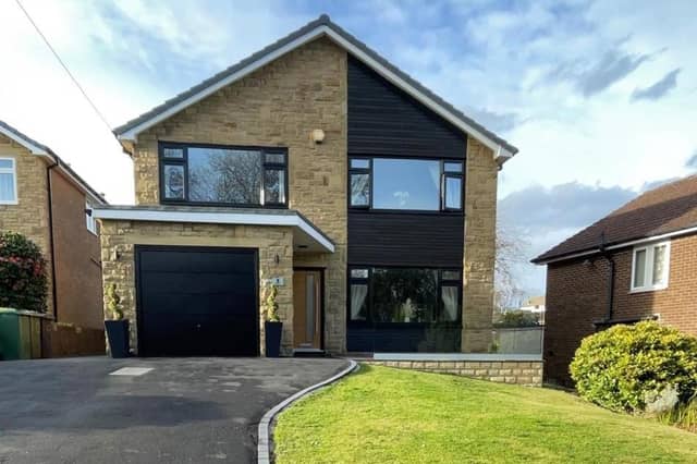 The impressive frontage of the property