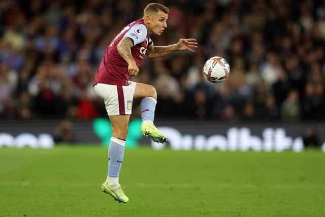 BIG BLOW: Aston Villa left back Lucas Digne, above, has suffered an ankle injury. Photo by Catherine Ivill/Getty Images.