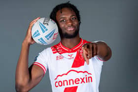Neil Tchamambe seen at Hull KR's pre-season photocall. Picture by Allan McKenzie/SWpix.com.