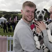 There were plenty of prizes up for grabs at this year's festival, including the award for best puppy which went to adorable Trigger, posing here with Sam Spratt and Ellie Binns.