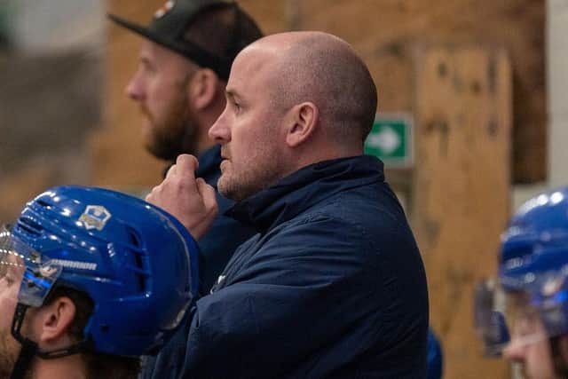 NO KNIGHTS OFF: Leeds Knights' head coach Ryan Aldridge is preparing himself for a tough double-header weekend against Bees IHC. Picture courtesy of Oliver Portamento.