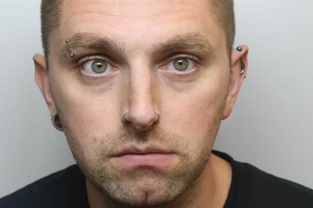 Lee Glover, 34, has been jailed for making and distributing indecent images of children (Photo by West Yorkshire Police)