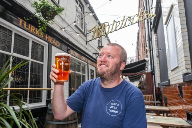 Mike Hampshire, owner of Leeds Beer Tour, at Whitelocks.