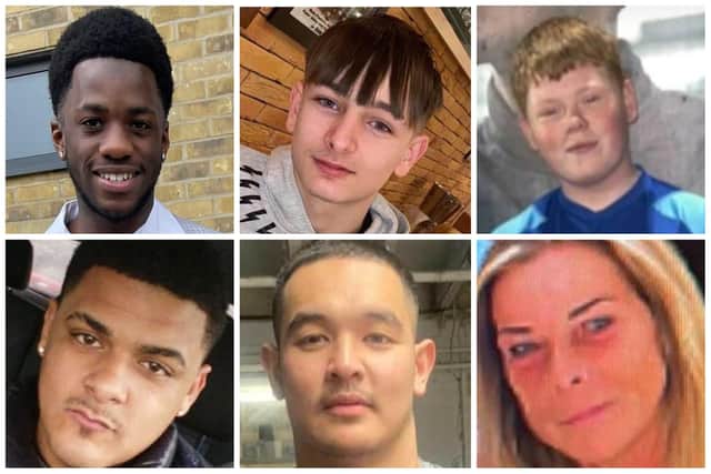 Those who have lost their lives to knife crime this year. Top (l-r) Trust Gangata, Jamie Meah and Alfie Lewis. Bottom (l-r) Daneiko Ferguson,  Peter Wass and Mandy Barnett. (pics supplied by WYP)