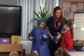 The children were given the opportunity to dress like a vet