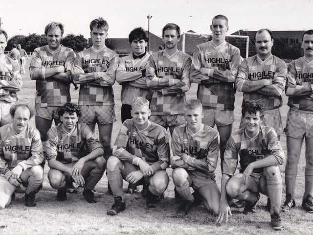 Nostell Miners' Welfare who played in the West Yorkshire League, pictured in September 1991. Back row, from left, are Jamie McLver, Darren Lupton, Nicky Simpson, Stuart Hargreaves, Trevor Copley, Andy Brown, Gary Long and Roy Darwell. Front row, from left, are Billy McAdam, Granville Marshall, Wayne Shepherd (captain), Andy Phillips and Phil Tottie.