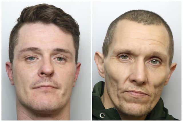 Haigh (left) and Poulson were given the longest sentences for their part in the burglaries. (pics by WYP)