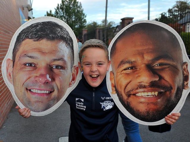 Rhinos fan Oliver Frank, nine, of Tingley.