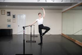 William Roberts training at Turning Pointe Studio in Whinmoor. His mother is raising money for his summer ballet courses and classes. Photo: Tony Johnson