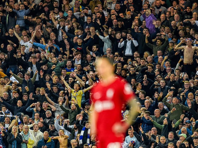 Leeds United's fans at Liverpool.