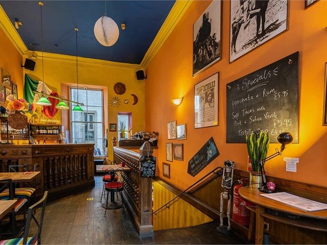 Ground floor dining area and bar.