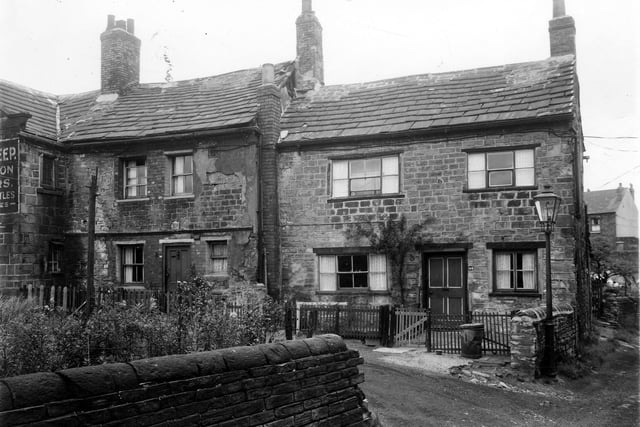On the left edge part of the premises of Albert Keep, ladder maker can be seen. This was 88 Upper Wortley Road. Next, number 86, then 84 to the right. Pictured in August 1961.