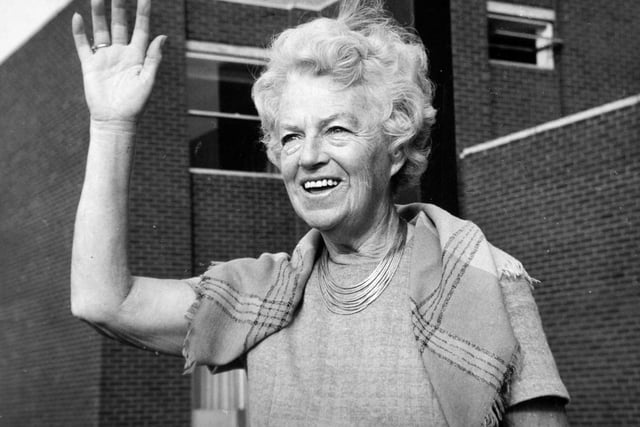 A friendly wave from Gracie Fields - now aged 72 - on her arrival at the Yorkshire Television studios to record a A Stars On Sunday programme in October 1970. The singer, likely to be in Leeds for two or three days, is looking forward to a shopping expedition. "I like Leeds," she said. "Especially the shops."