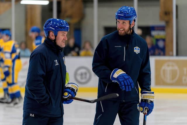 I'M IN CHARGE: Davey Lawrence (right) will be playing for Team Life in the Greg Marshall Memorial Game. Picture submitted.