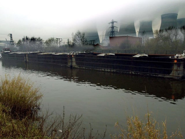 The final delivery of coal by the Hargreaves Coal pans, to Ferrybridge C Power Station, on a misty day. The coal pans have been delivering coal to Ferrybridge for more than 100 years. Pictured on December 19, 2002.