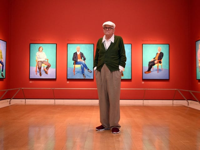 File photo dated 27/06/16 of David Hockney in the Sackler Wing at the Royal Academy of Arts, London, where an exhibition of his work entitled 'David Hockney RA: 82 Portraits and 1 Still-life', is on display. Celebrated British artist David Hockney has died aged 88, his publicist has said.