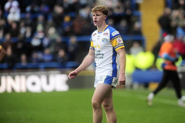 Teenage centre/winger Ned McCormack is one of several highly-rated young players who could get an opportunity for Leeds Rhinos this year, if injuries hit. Picture by Steve Riding.