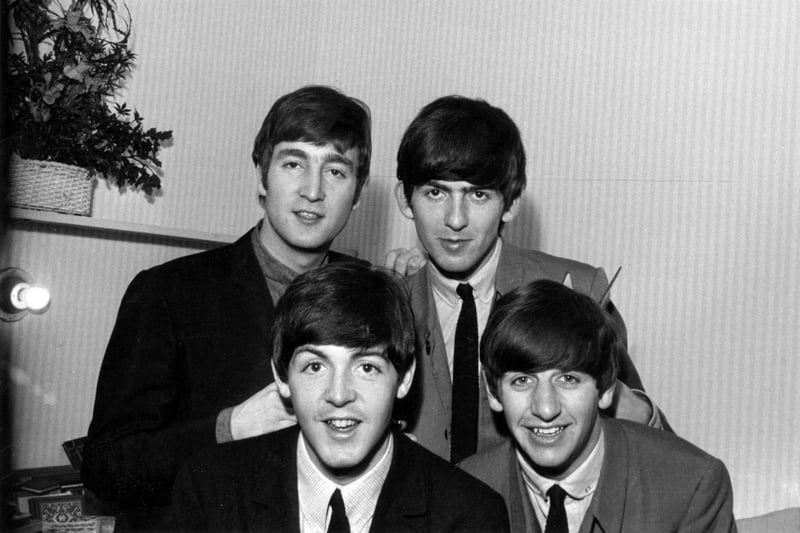 The Beatles in the dressing room of The Odeon during their third visit to the city in November 1963 . They played to a capacity audience of 2,500 with another 8,000 fans outside. Also on the bill were the Vernons Girls, Brook Brothers, Peter Jay and the Jay walking Rockmen and the Kestral vocal group.