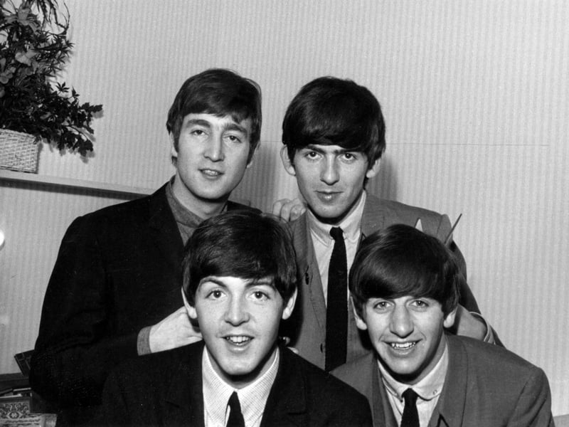 The Beatles in the dressing room of The Odeon during their third visit to the city in November 1963 . They played to a capacity audience of 2,500 with another 8,000 fans outside. Also on the bill were the Vernons Girls, Brook Brothers, Peter Jay and the Jay walking Rockmen and the Kestral vocal group.