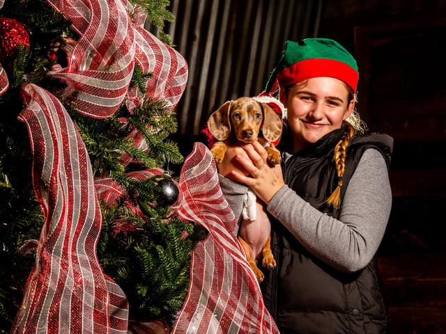 Heidi Steeple, 10, brought along 12-week old pup Dolly.