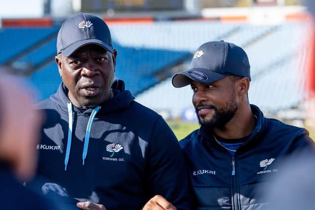 DELIGHT: Yorkshire first-team coach Ottis Gibson Picture: Allan McKenzie/SWpix.com
