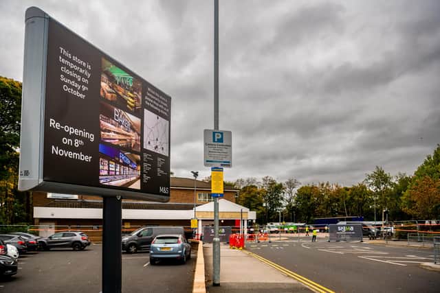 Work is now under way at the Marks & Spencer store at Moortown, Leeds, which is closed for a 'major transformation'.