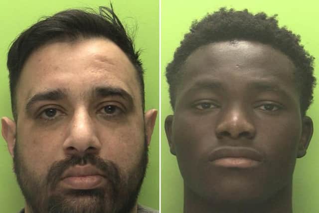 Mohammed Ali (left) and Muhamed Juwara (right) who have been jailed after attempting to steal a supercar by holding their victims at gunpoint with a fake firearm. Photo: Nottinghamshire Police/PA Wire