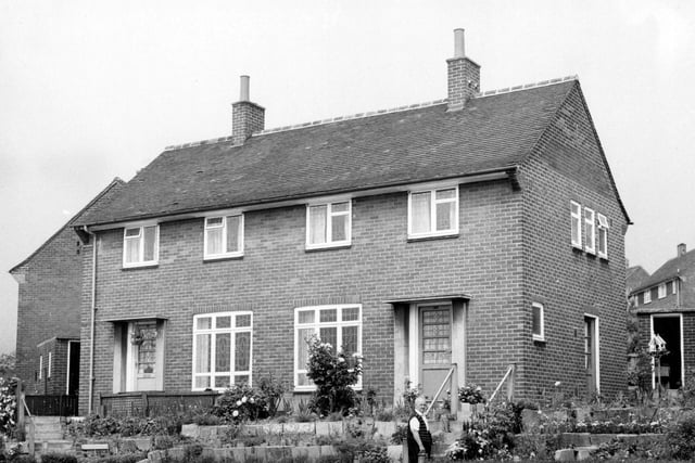 Semi-detached corporation houses at the junction of Kentmere Avenue and South Parkway circa 1967.