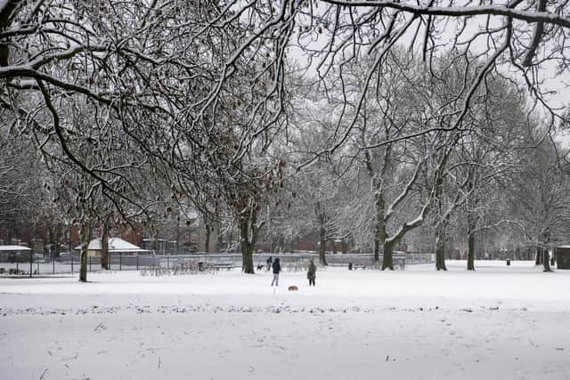 Snow in Leeds.