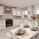 B&DWS - The kitchen and dining area inside a typical show home at Thornberry Gardens