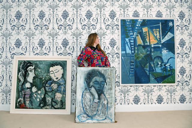 Joash Woodrow: Celebration, featuring paintings and drawings selected from the Joash Woodrow Archive, at 108 Fine Art Harrogate. Pictured Scarlett Stewart. Picture Jonathan Gawthorpe
