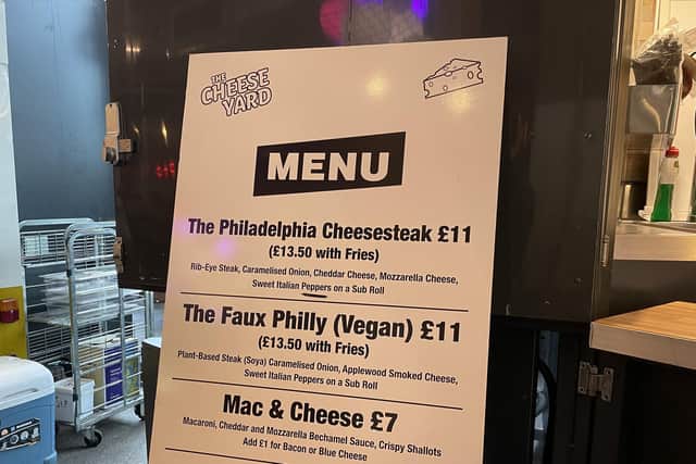 As well as the 'Faux Philly', The Cheese Yard also serves an authentic Philadelphia Cheesesteak.