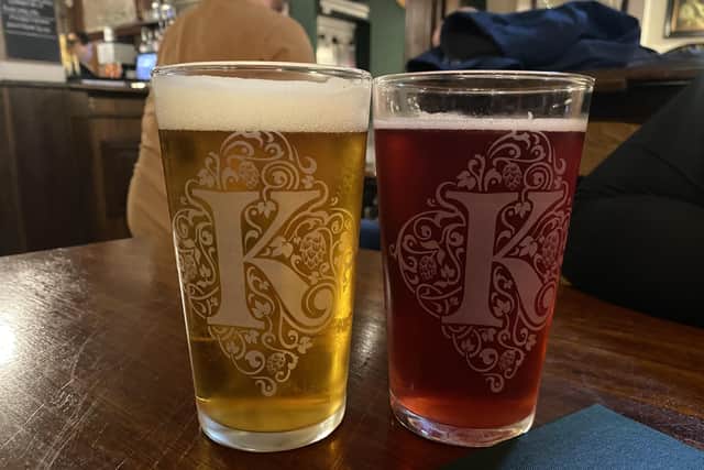 Kirkstall Brewery’s riverside establishment serves a range of their offerings.