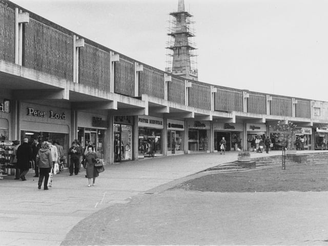 The new shopping precinct off Ramsden Street pictured in April 1980.