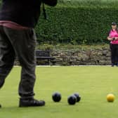Laura Fulleylove, member at Harehills Crown Green Bowling club in Leeds. photographed for the Yorkshire Post by Tony Johnson.