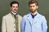 Soames Forsyte (Joshua Orpin) and Jolyon Forsyte Jr (Danny Griffin) - a moustache-twirling villain and a Victorian Noel Edmonds in Channel 5's The Forsytes (Channel 5/Mammoth Screen)