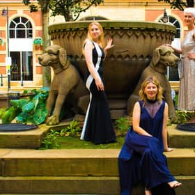 Smart Works Leeds staff and volunteers gather at The Marriott Leeds where the Fashion as a Force for Good Ball will be held on November 15 this year. Picture by Lottie Roberts.