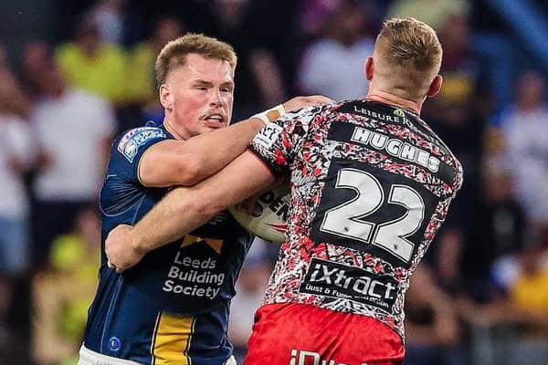 Fan David Muhl reckons Leeds Rhinos' Tom Holroyd is playing the best rugby of his career. Picture by Alex Whitehead/SWpix.com.
