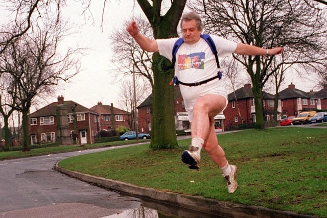 Assault victim Philip Chatterton from Gildersome was putting his ordeal behind him, by training for the Marathon des Sables. He is pictured in January 1998.