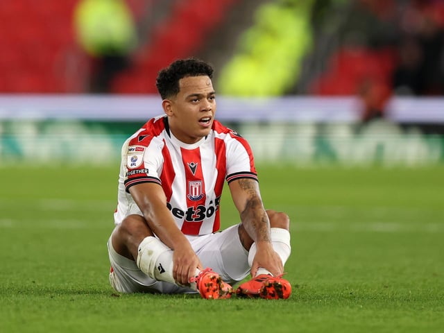 A big blow for Stoke. The club's Netherlands under-21s international winger is set to be sidelined for up to 12 weeks with a medial knee ligament injury suffered in last weekend's draw with Cardiff City. One of four Stoke players out.