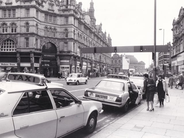 Do you remember these shops in the 1980s? Pictured in April 1981.